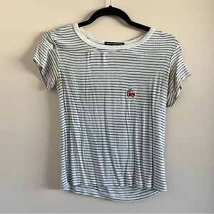 Brandy Melville | Cherry Patch Stripe Crop Tee